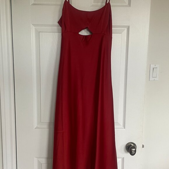NWT Banana Republic Satin Cutout Midi Slip Dress - Picture 6 of 9